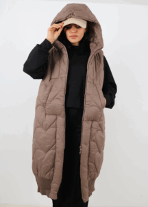 Doudoune longue sans manches femme-300150-VOG