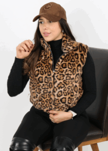 Veste Court Effet Fourrure Femme-300177-VOG