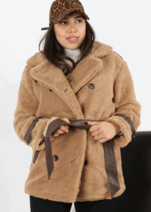 Manteau Court Effet Fourrure Femme-300502-VOG